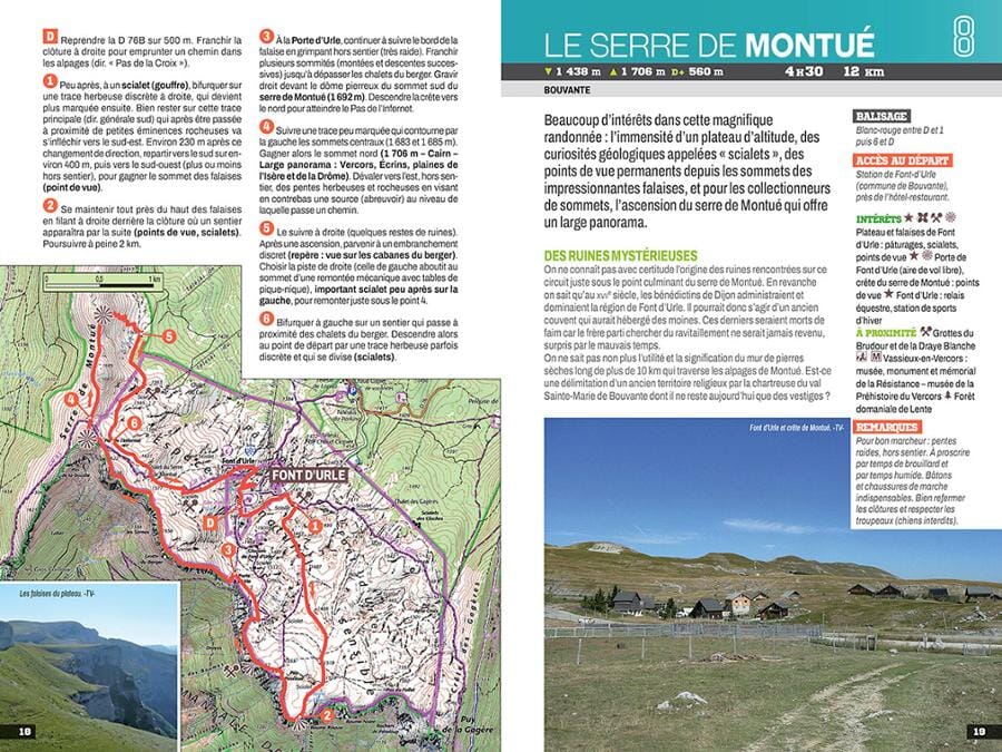 Guide de balades - Drôme, les 30 plus beaux sentiers | Chamina guide de randonnée Chamina 