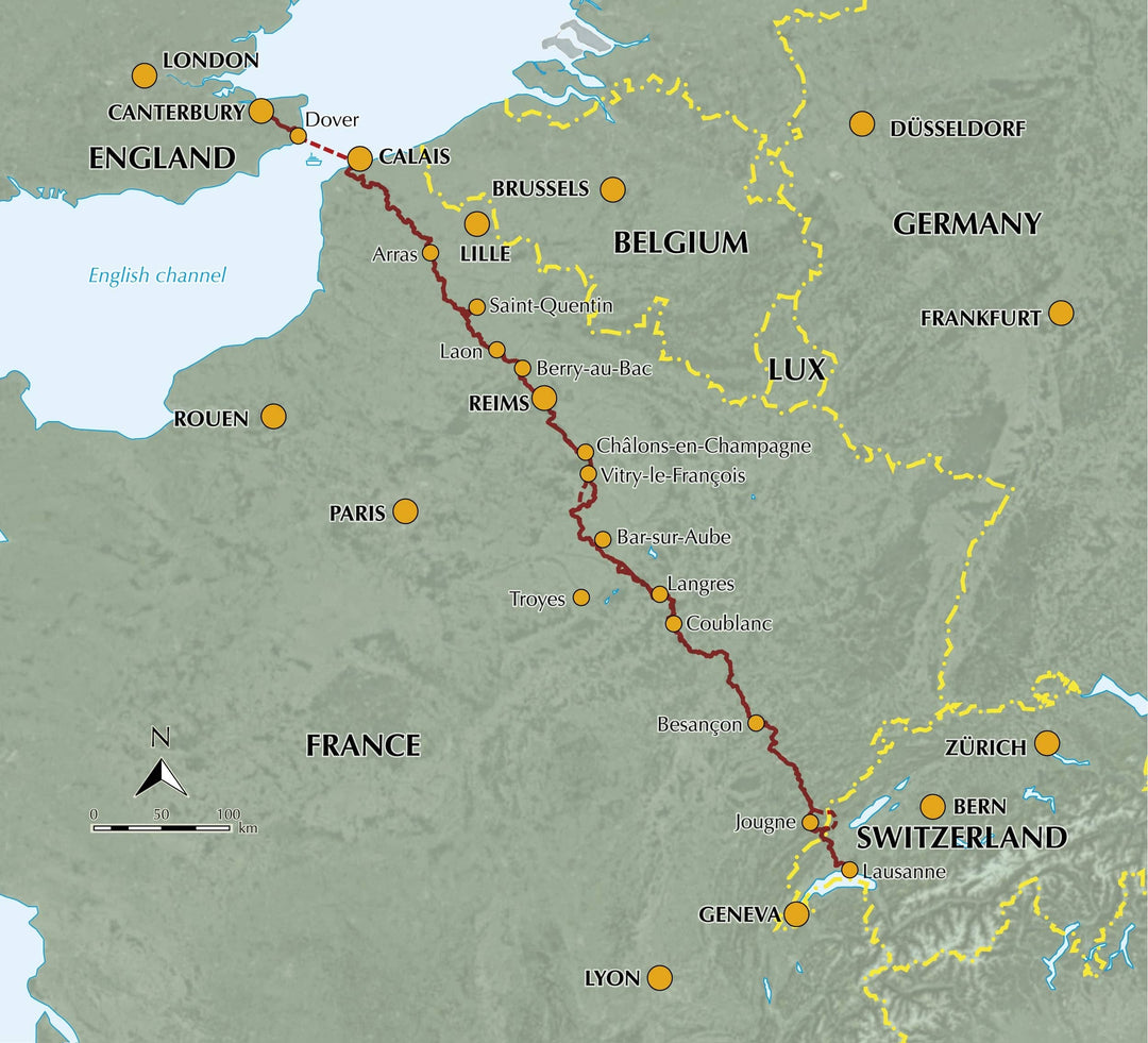 Guide de randonnées (en anglais) - Via Francigena : Canterbury to Lausanne, Part 1 | Cicerone guide de randonnée Cicerone 