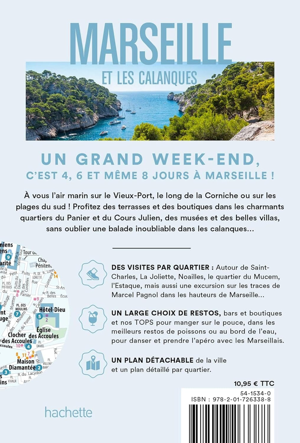 Guide de voyage de poche - Un Grand Week-end à Marseille et les calanques - Édition 2024 | Hachette guide de voyage Hachette 