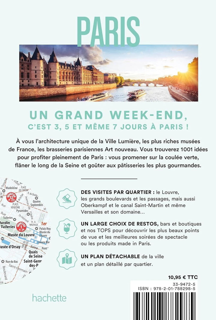 Guide de voyage de poche - Un Grand Week-end à Paris 2024 | Hachette guide de voyage Hachette 