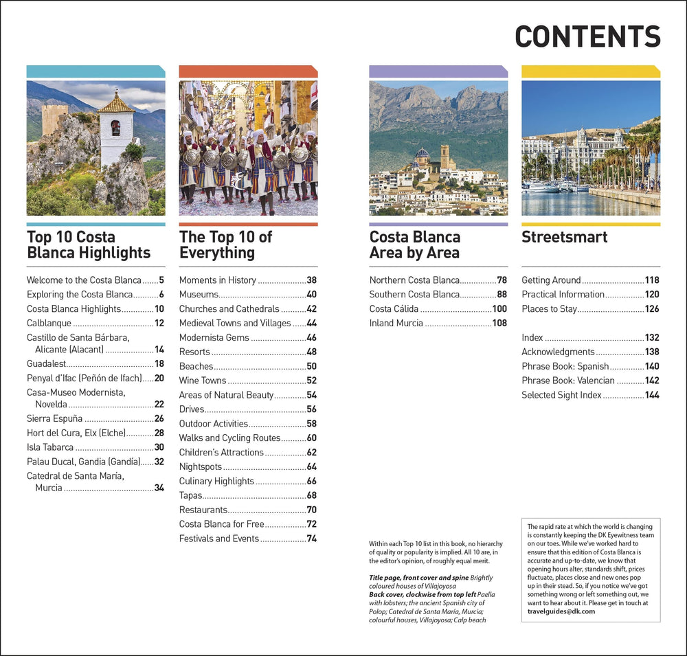 Guide de voyage (en anglais) - Costa Blanca Top 10 | Eyewitness guide de voyage Eyewitness 