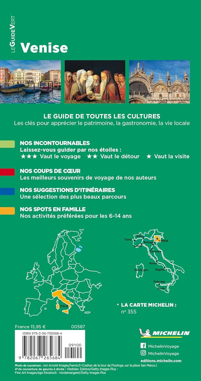 Guide Vert - Venise - Édition 2024 | Michelin guide de voyage Michelin 