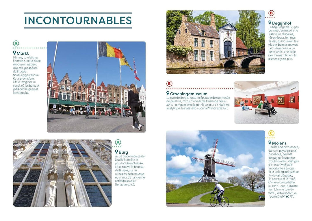 Plan détaillé - Bruges & Gand | Cartoville carte pliée Gallimard 