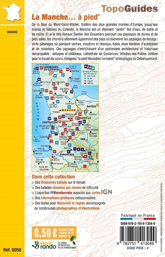 Topoguide de randonnée - La Manche à pied | FFR guide de randonnée FFR - Fédération Française de Randonnée 