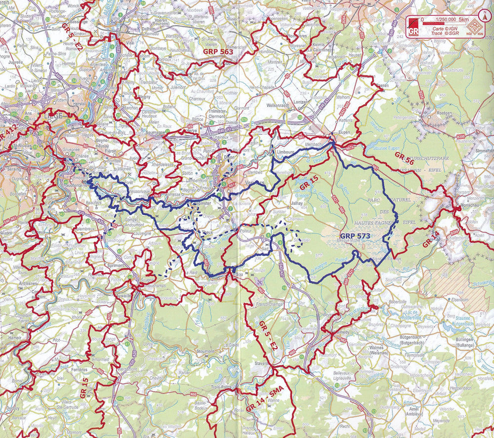 Topoguide de randonnée - Tour de la vallée de la Vesdre et des Hautes Fagnes - GR573 (Belgique) | Les Sentiers de Grande Randonnée guide de randonnée Les Sentiers de Grande Randonnée 
