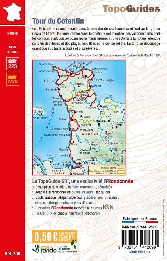 Topoguide de randonnée - Tour du Cotentin - GR223 | FFR guide de randonnée FFR - Fédération Française de Randonnée 