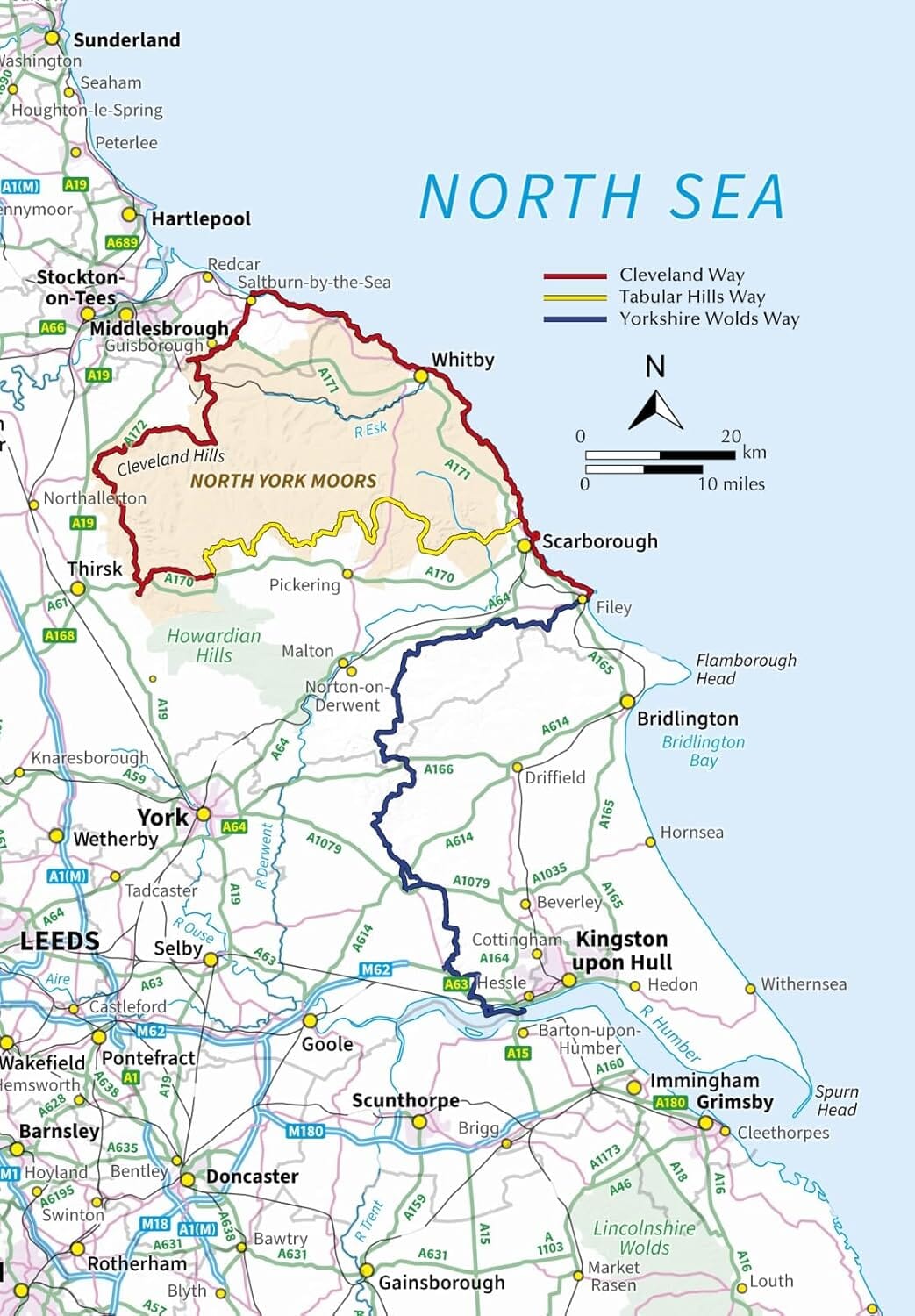 Topoguide de randonnées (en anglais) - Cleveland Way & Yorkshire Wolds Way | Cicerone guide de randonnée Cicerone 