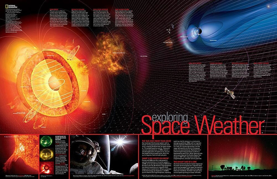 2004 Exploring Space Weather Wall Map 