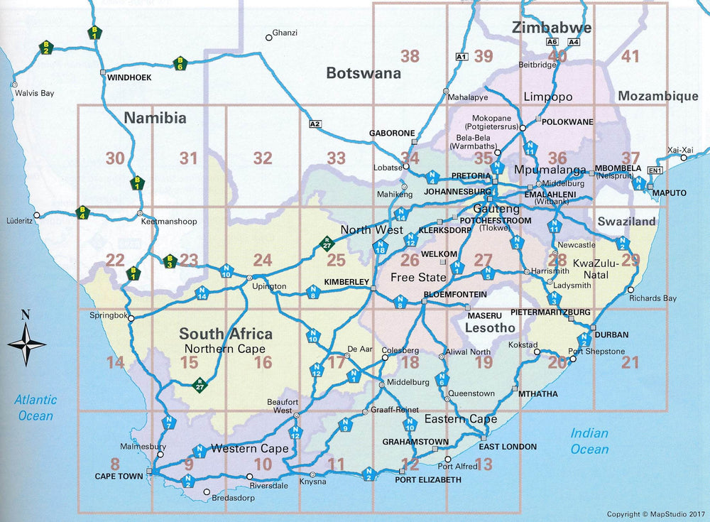 Atlas de l'Afrique du Sud | Mapstudio - La Compagnie des Cartes