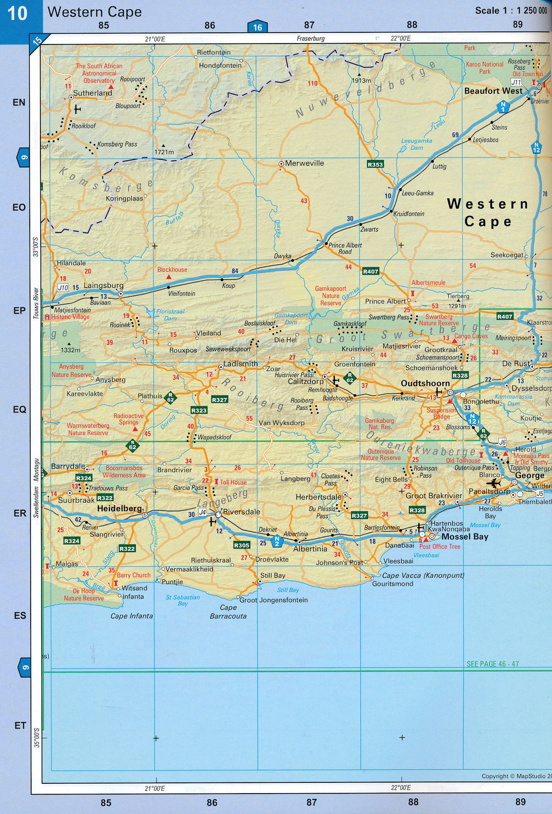 Atlas of South Africa  MapStudio – MapsCompany - Travel and hiking maps