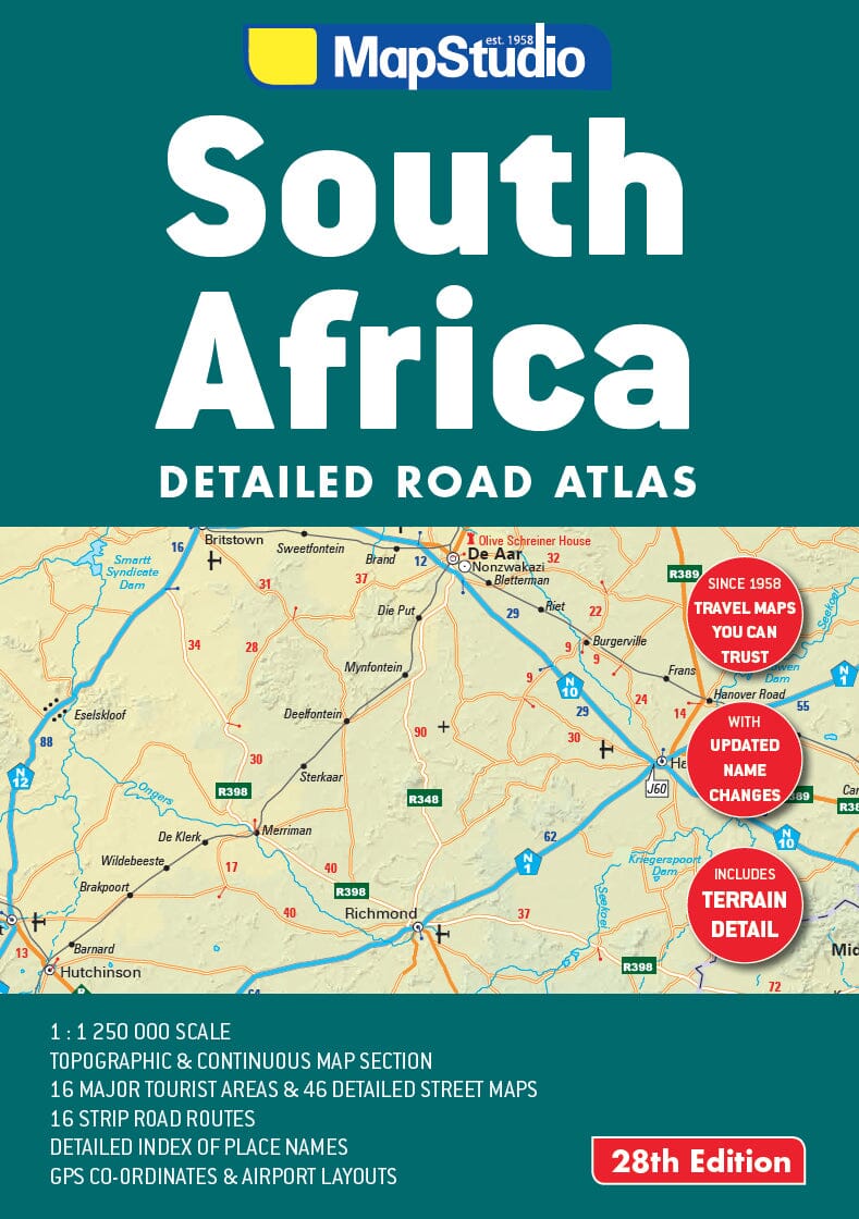 Atlas routier - Afrique du Sud | Mapstudio atlas MapStudio 