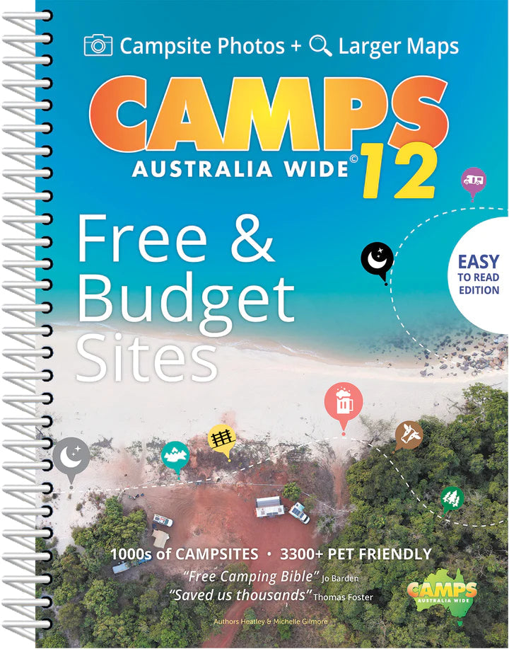 Atlas routier d'Australie et guide des campings (très grand format) - Camps Australia Wide 12 | Hema Maps atlas Hema Maps 