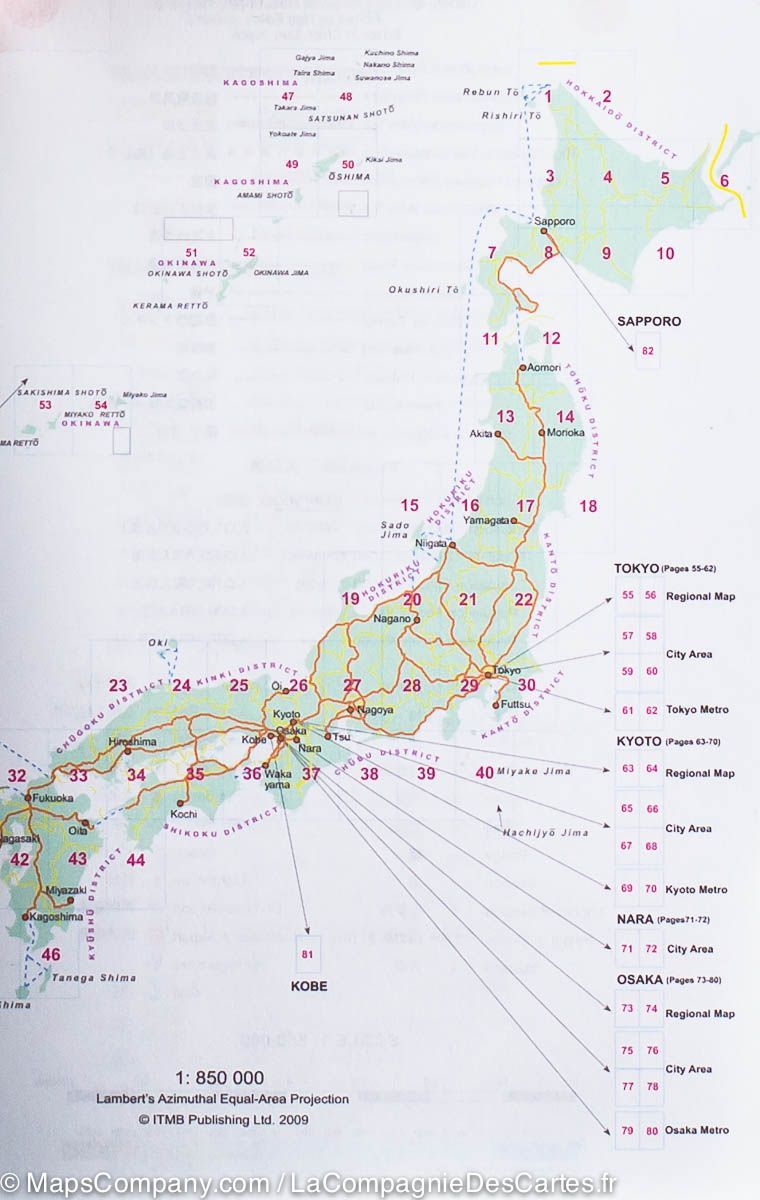 Atlas routier de poche – Japon | ITM - La Compagnie des Cartes