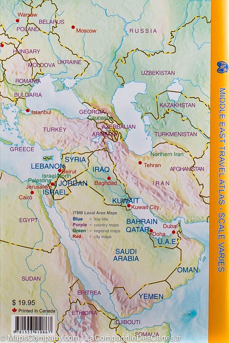 Atlas routier de poche &#8211; Moyen Orient | ITM - La Compagnie des Cartes