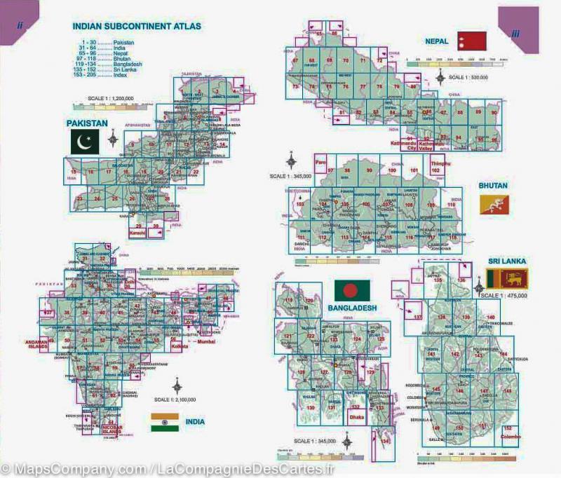 Atlas routier de poche – Subcontinent Indien | ITM - La Compagnie des Cartes