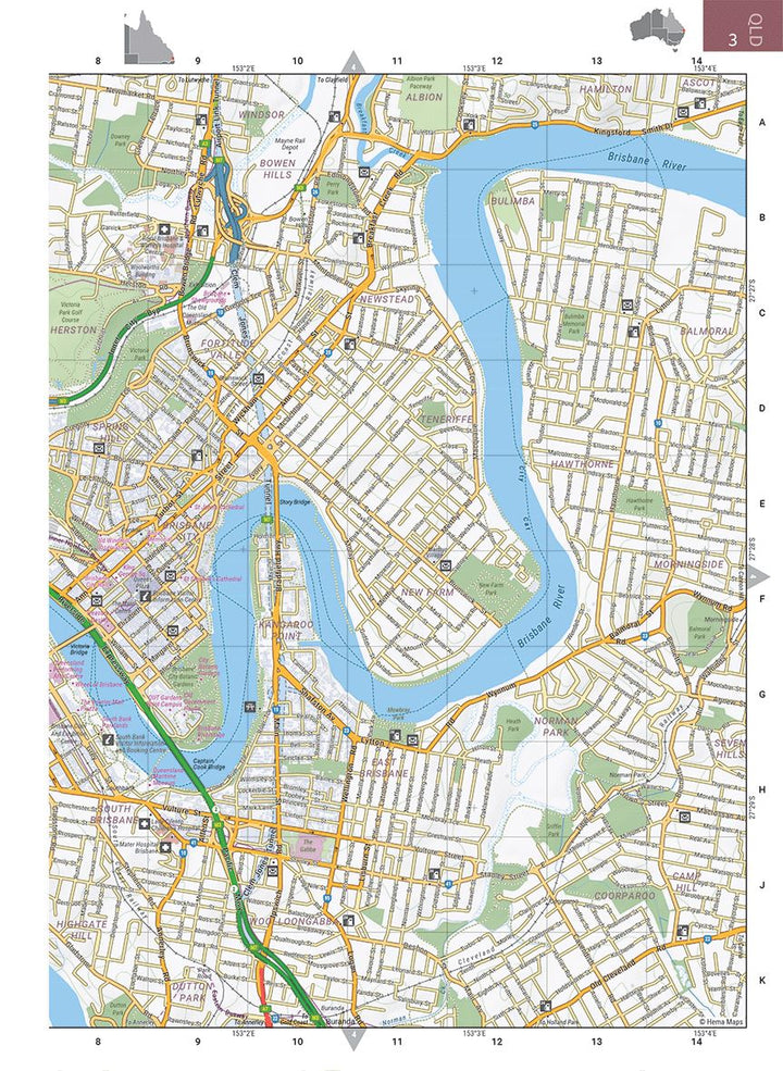 Atlas routier de l'Australie  - 25,2 cm x 34,5 cm | Hema Maps - La Compagnie des Cartes