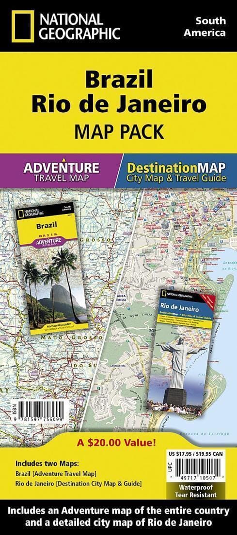 Brazil, Rio de Janeiro Map Pack Bundle by National Geographic Maps