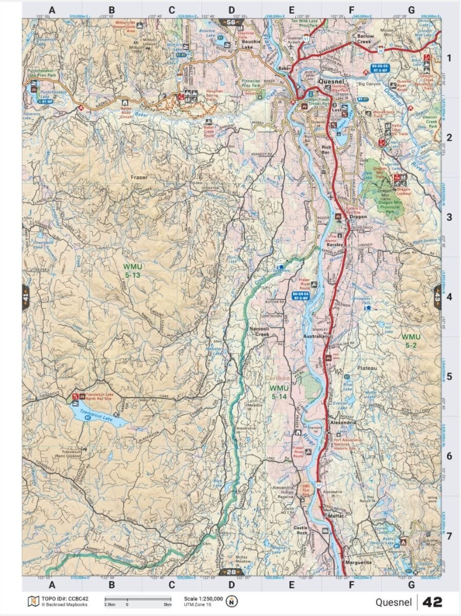 Cariboo Chilcotin Coast BC MapBook | Backroads Mapbooks atlas Backroads Mapbooks 