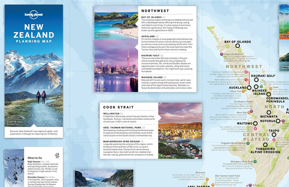 Carte de planification (en anglais) - New Zealand | Lonely Planet carte pliée Lonely Planet 