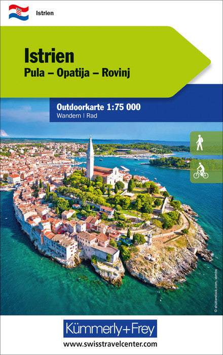 Carte de plein air n° KF.HR.WK.01 - Istrie (Croatie) | Kümmerly & Frey carte pliée Kümmerly & Frey 