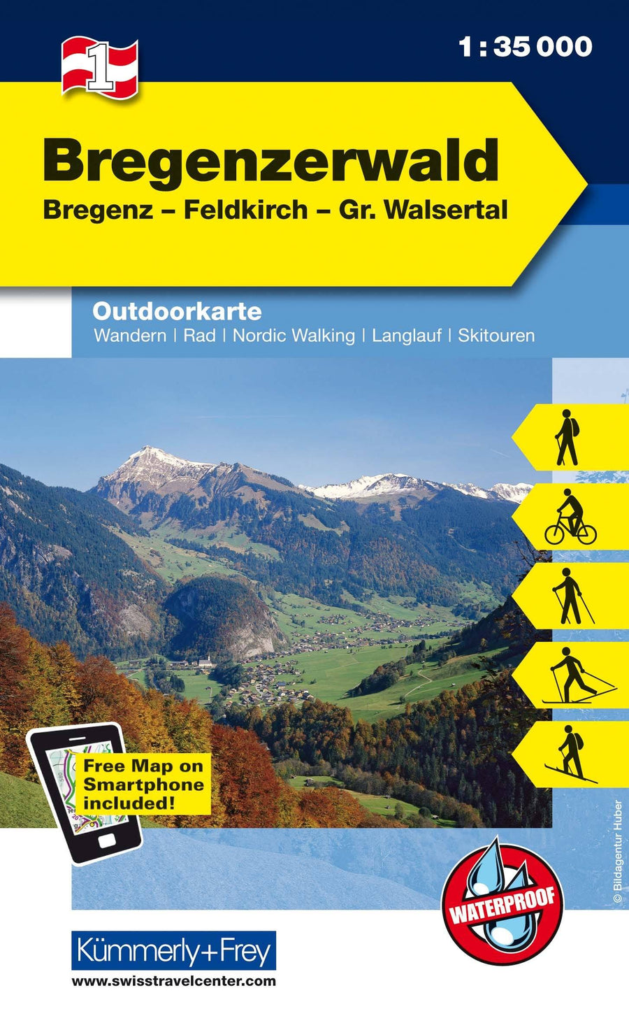 Carte de plein air n° WK.01 - Bregenzerwald FMS (Autriche) | Kümmerly & Frey carte pliée Kümmerly & Frey 