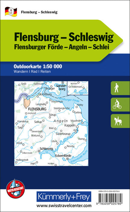 Carte de plein air n° WK.09 - Flensburg, Schleswig (Allemagne) | Kümmerly & Frey carte pliée Kümmerly & Frey 