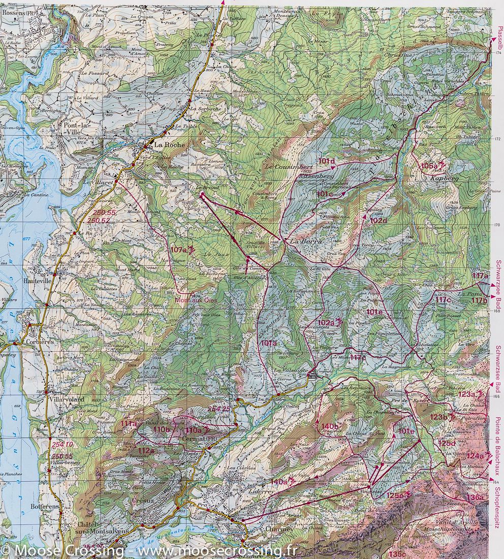 Carte de randonnée à ski n° 262S - Rochers de Naye (Suisse) | Swisstopo - ski au 1/50 000 carte pliée Swisstopo 