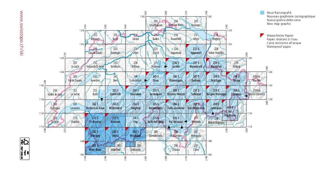 Carte de randonnée à ski n° 273S - Montana (Suisse) | Swisstopo - ski au 1/50 000 carte pliée Swisstopo 