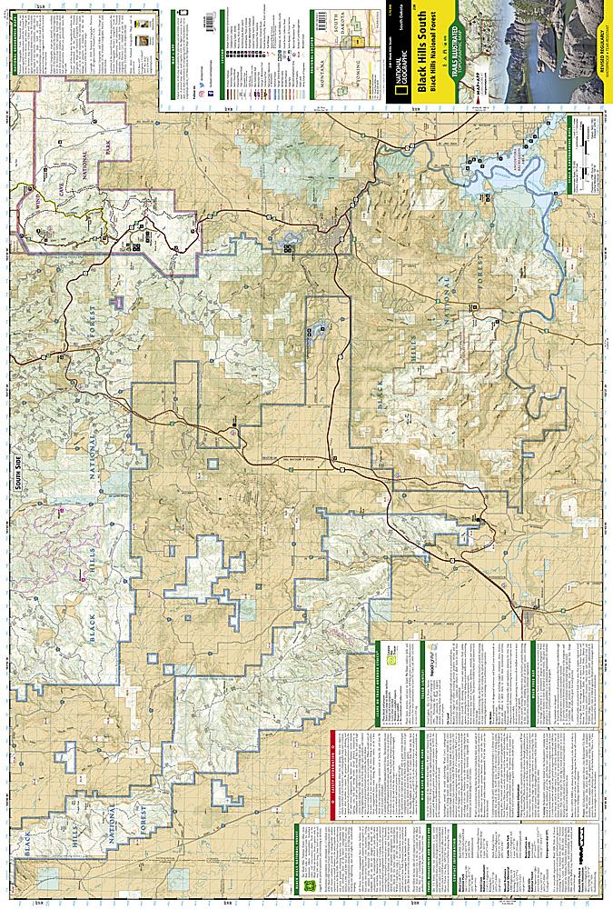 Carte de randonnée - Black Hills South, Black Hills National Forest (South Dakota), n° 238 | National Geographic carte pliée National Geographic 