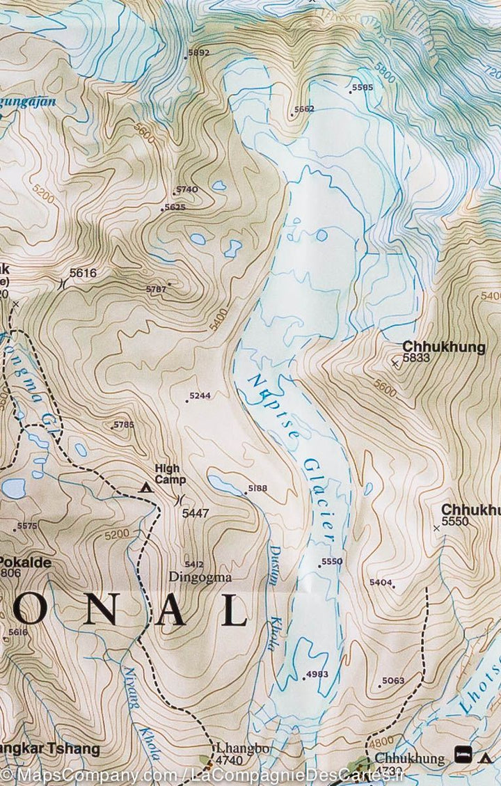 Carte de randonnée du Camp de base de l&rsquo;Everest (Népal) | National Geographic - La Compagnie des Cartes