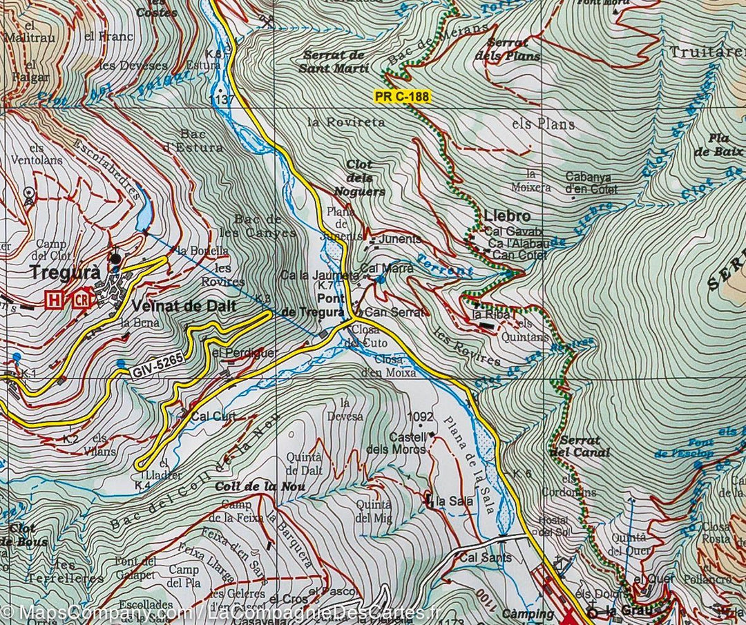 Carte de randonnée du Costabona &amp; Haute Vallée du Ter (Pyrénées Catalanes Orientales) | Alpina - La Compagnie des Cartes