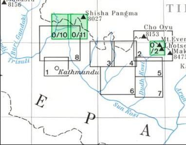 Carte de randonnée du Langthang Himal Est, Himalaya (Népal, Tibet), 0/11 | Alpenverein carte pliée Alpenverein 