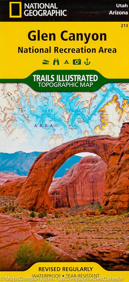 Carte de randonnée du Parc de Glen Canyon (Utah, Arizona) | National Geographic - La Compagnie des Cartes