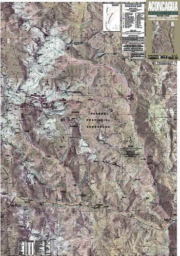 Carte de randonnée et d'alpinisme - Aconcagua, Argentine | Zagier y Urruty carte pliée Zagier y Urruty 