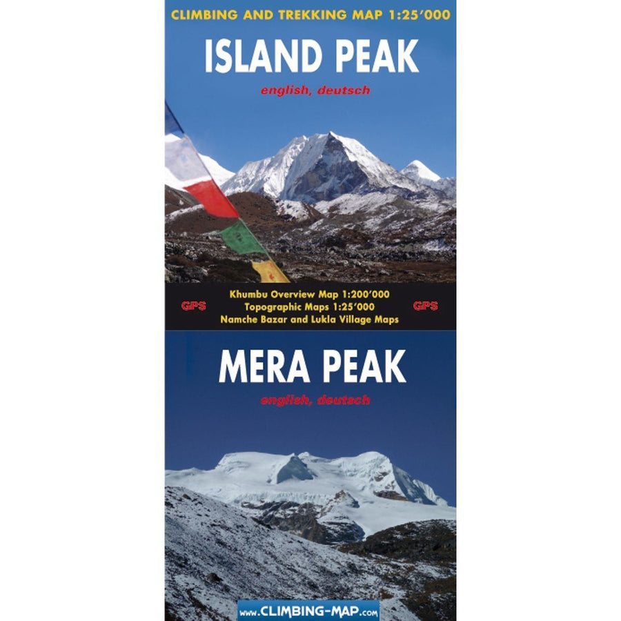 Carte de randonnée et d'escalade - Island Peak, Mera Peak (Himalaya, Népal) | Climbing Map carte pliée Climbing Map 
