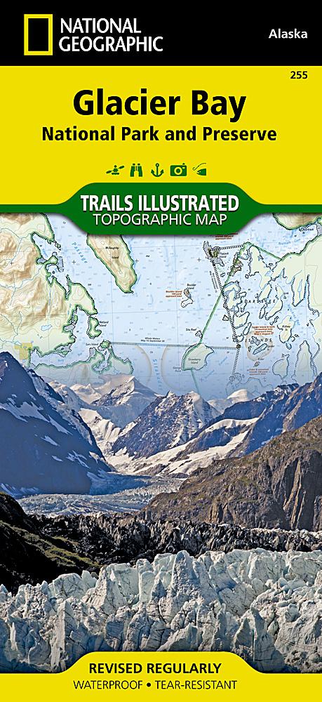 Carte de randonnée - Glacier Bay National Park (Alaska), n° 255 | National Geographic carte pliée National Geographic 