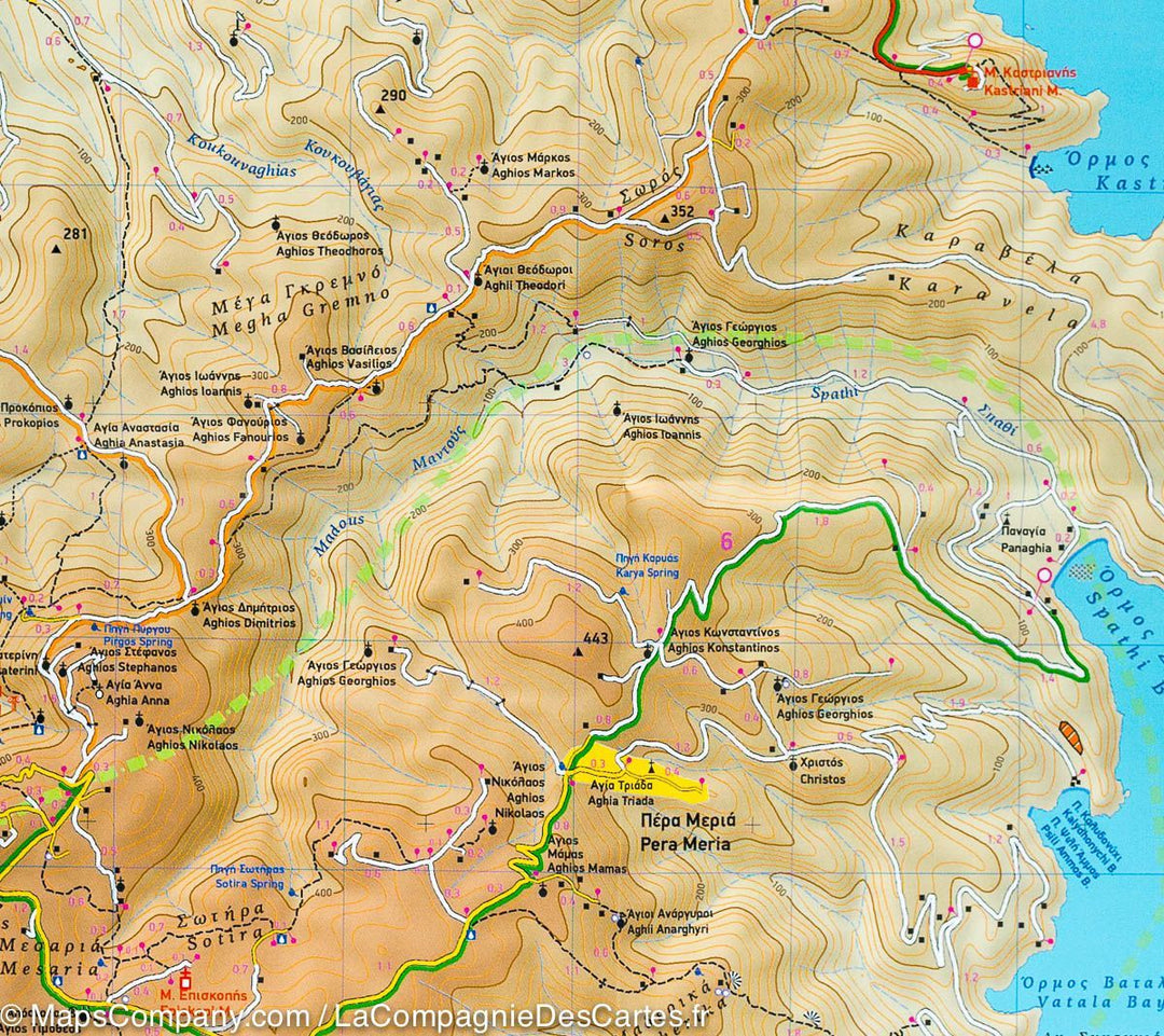 Carte de randonnée - Ile de Tzia (Grèce) | Terrain Cartography carte pliée Terrain Cartography 