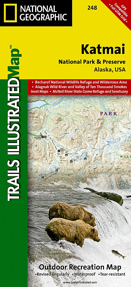 Carte de randonnée - Katmai National Park (Alaska), n° 248 | National Geographic carte pliée National Geographic 