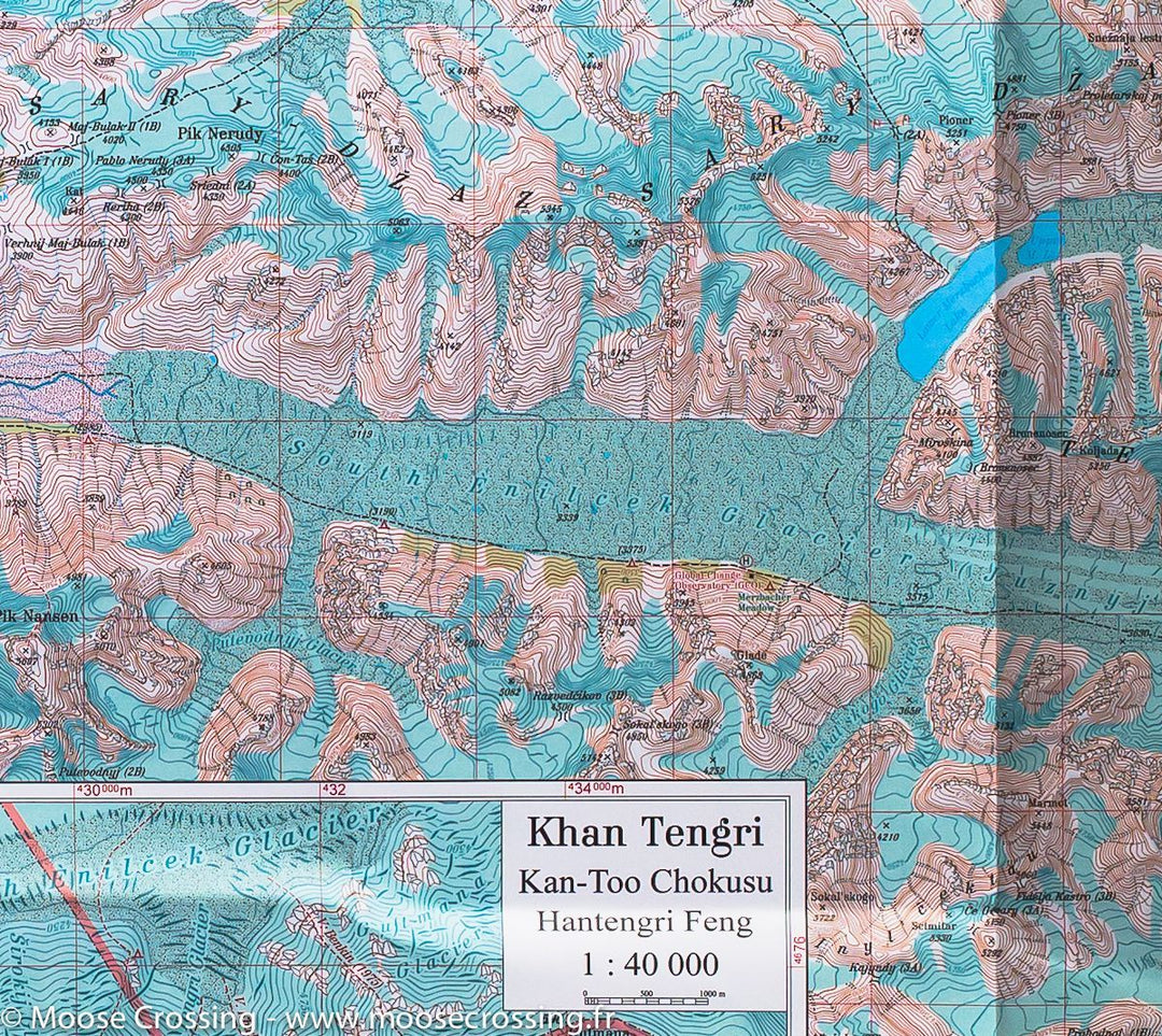 Carte de randonnée - Khan Tengri, Massif du Tien Shan (Kyrgystan) | Alpenverein - La Compagnie des Cartes