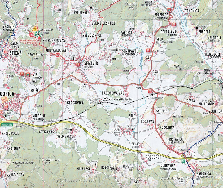 Carte de randonnée - Ljubljana & environs (Slovénie) | Kartografija carte pliée Kartografija 