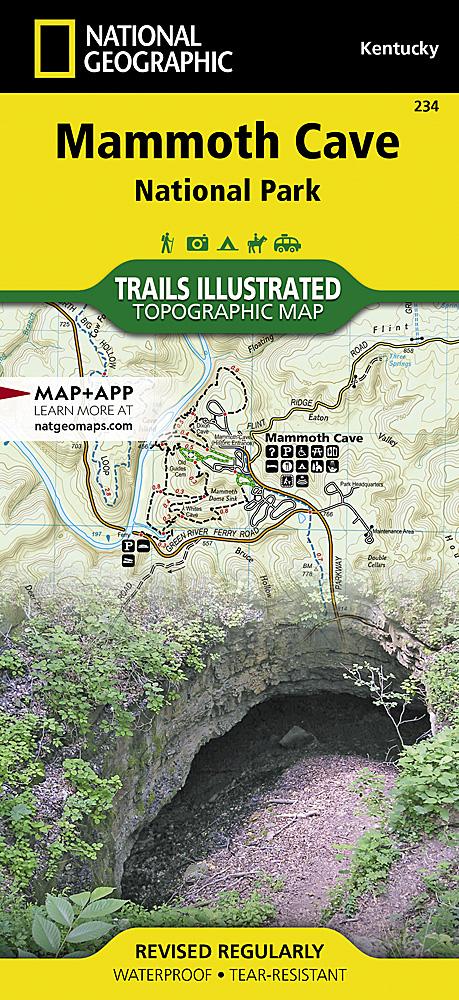 Carte de randonnée - Mammoth Cave National Park (Kentucky), n° 234 | National Geographic carte pliée National Geographic 