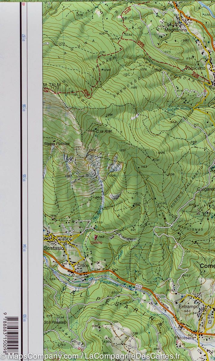 Carte de randonnée n° 9 d&rsquo;Alpi Carniche (Alpes Carniques, Italie) | Tabacco - La Compagnie des Cartes