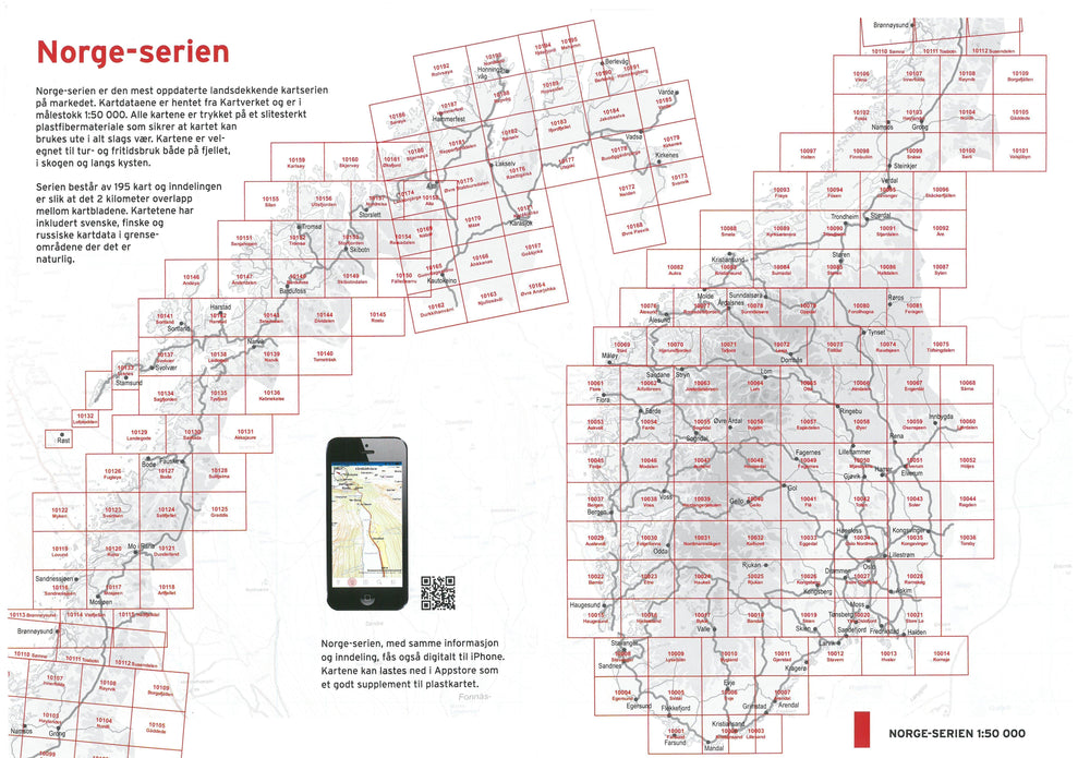 Carte de randonnée n° 10138 - Lodingen (Norvège) | Nordeca - Norge-serien carte pliée Nordeca 