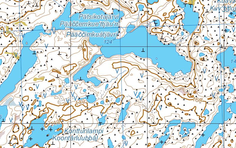 Carte de randonnée n° 12 - Vätsäri Sevettijärvi Suolistaipale (Laponie) | Karttakeskus carte pliée Karttakeskus 