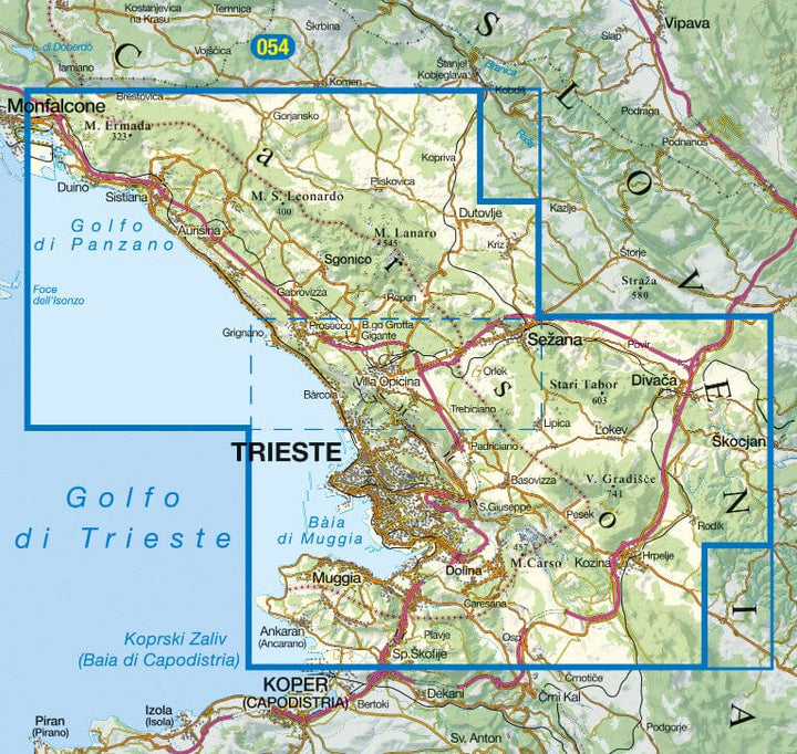 Carte de randonnée n° 47 - Carso Triestino, Kras Škocjanske Jame (Italie) | Tabacco carte pliée Tabacco 