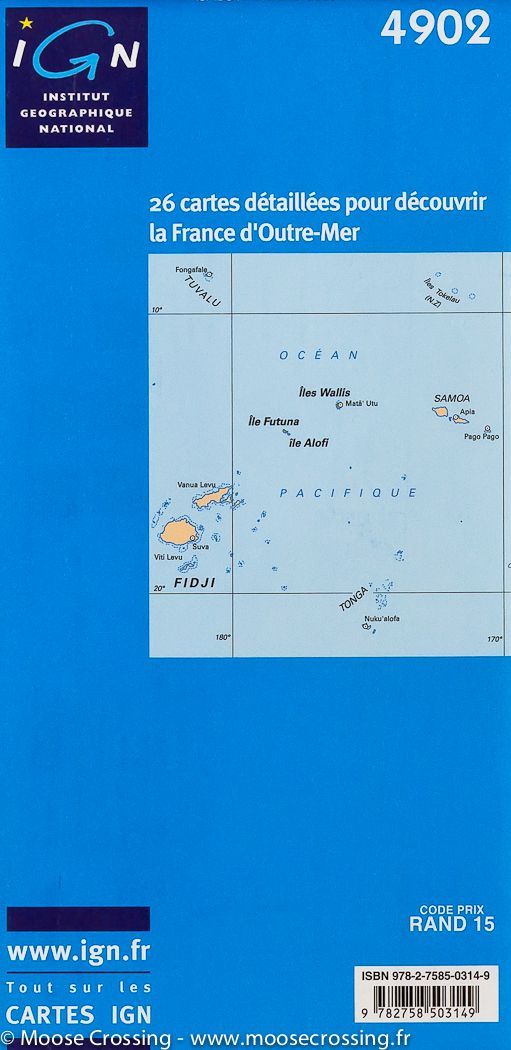 Carte IGN TOP 25 - Futuna et Alofi (Polynésie Française) - La Compagnie des Cartes