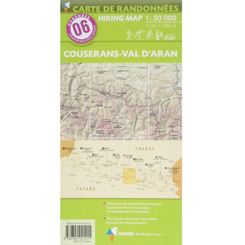 Carte de randonnée n° 6 - Couserans & Val d'Aran (Pyrénées) | Rando Editions carte pliée Rando Editions 