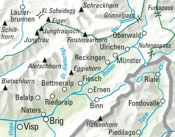 Hiking Map # WK.25 - Aletsch, Lötschental-Goms (Switzerland