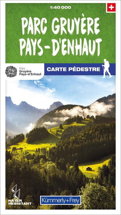 Carte de randonnée - Parc Gruyère Pays-d'Enhaut (Suisse) | Kümmerly & Frey-1/40 000 carte pliée Kümmerly & Frey 