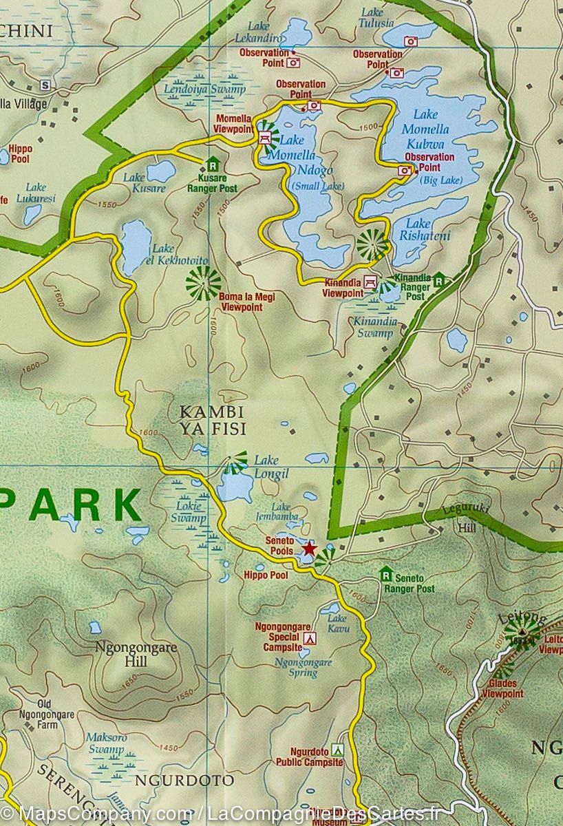 Carte de randonnée du Parc National Arusha et du Mont Méru (Tanzanie) | Harms Verlag - La Compagnie des Cartes